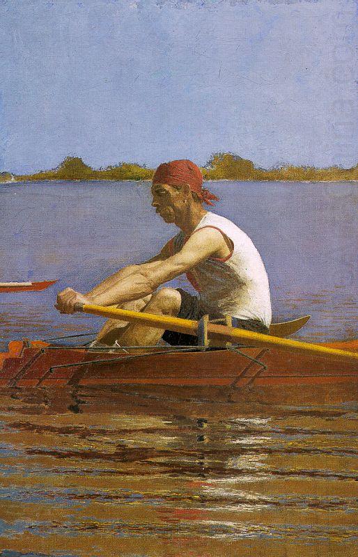 John Biglin in a Single Scull, Thomas Eakins